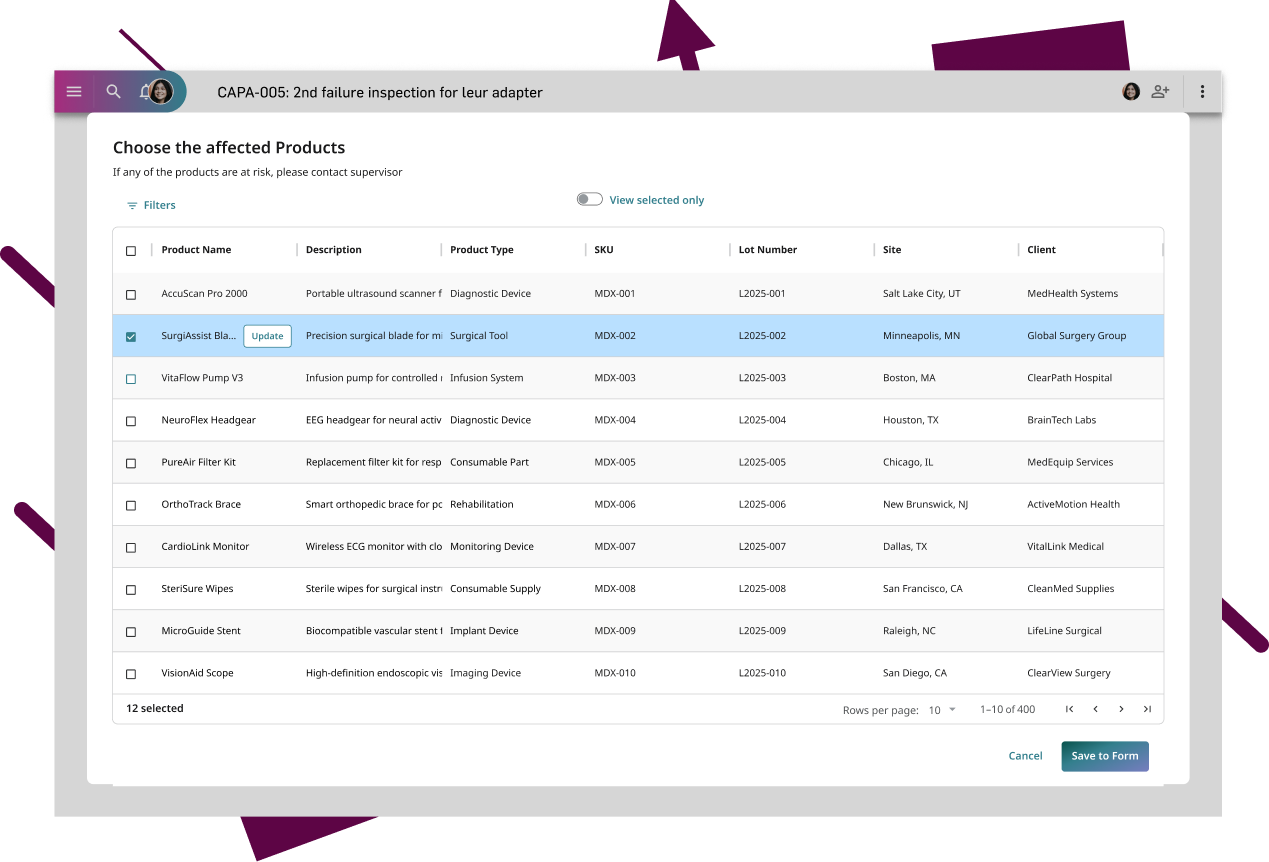 Data Management interface preview